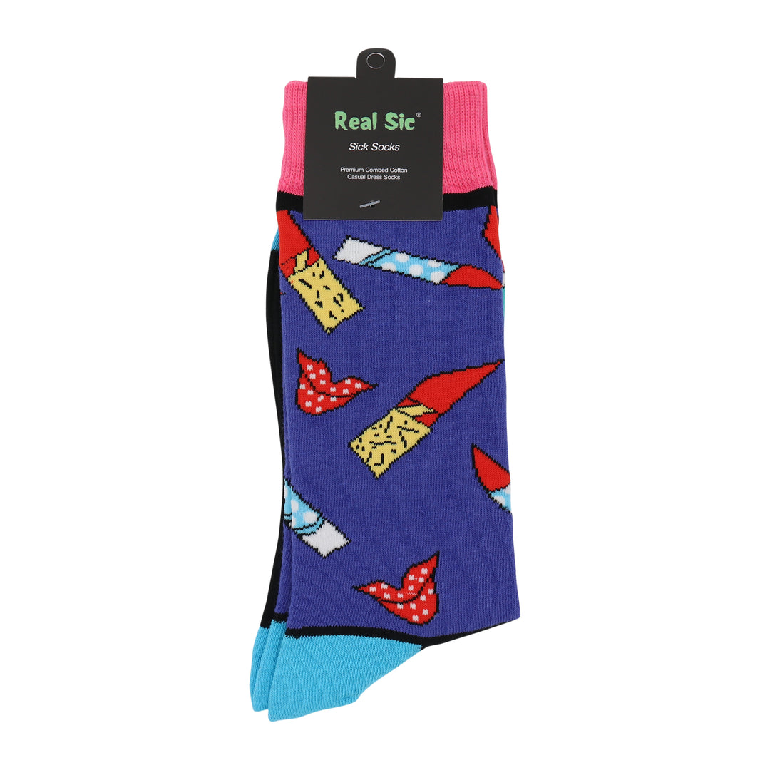 Lipstick and Flowers Socks - Comfy Cotton for Men & Women