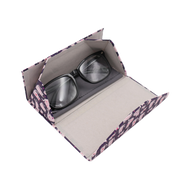 Lovely Cat Print Glasses Case - Vegan Leather Magic Folding Hard Case