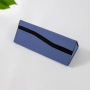 Hard Shell, Fold-Flat Colorful Vegan Leather Glasses Case - Perrywinkle