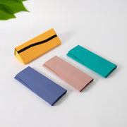 Hard Shell, Fold-Flat Colorful Vegan Leather Glasses Case - Dessert Taupe