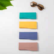 Hard Shell, Fold-Flat Colorful Vegan Leather Glasses Case - Goldenrod