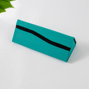 Hard Shell, Fold-Flat Colorful Vegan Leather Glasses Case - Turquoise