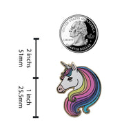 Majestic Unicorn Enamel Pin - Rainbow Hair Unicorn Pin Cute Accessory for Girls
