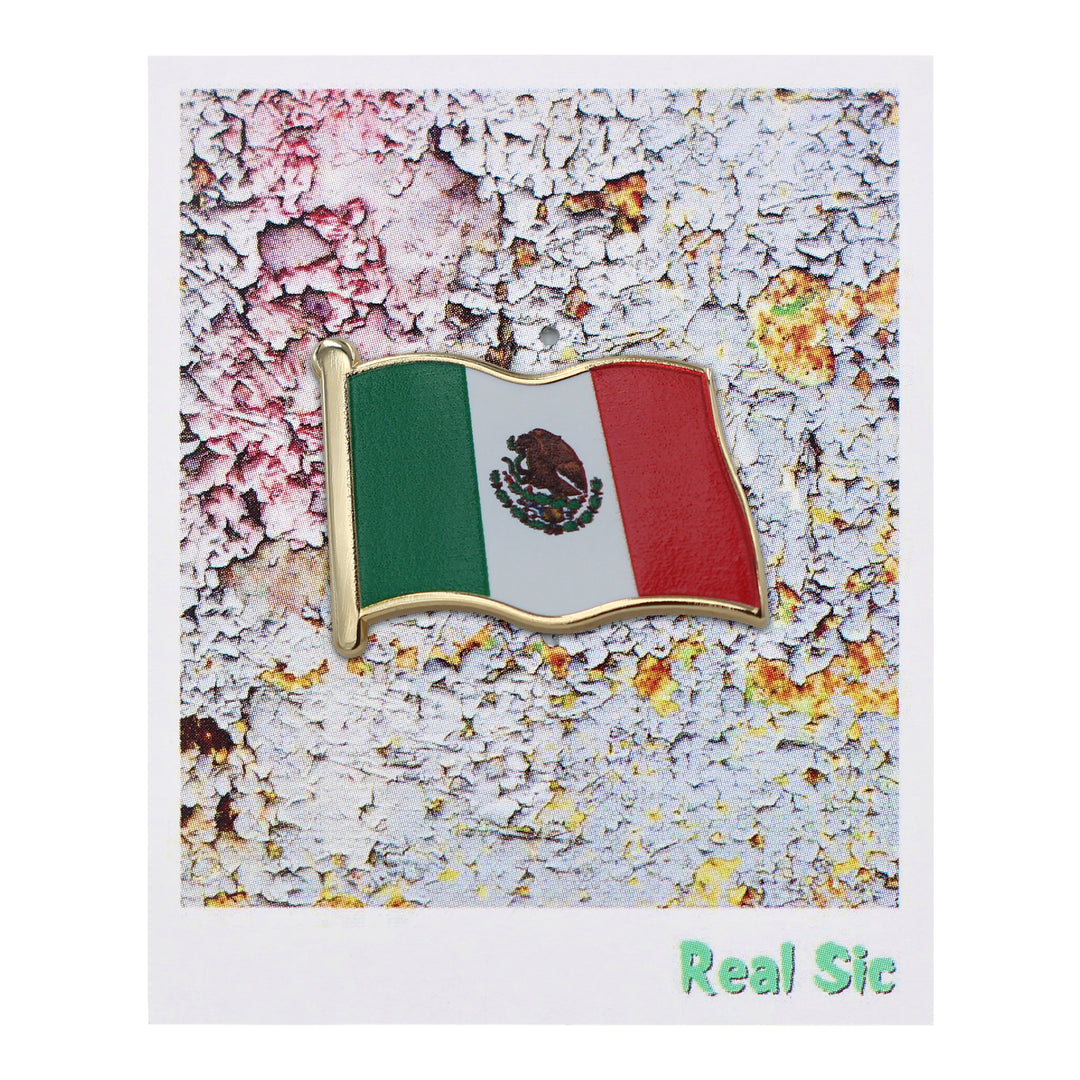 Mexico Flag Enamel Pin For Patriotic & Ceremonial Souvenir