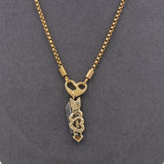 Mini Arrow Folding Knife Necklace – Gold Tone Pendant with Chain