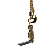 Mini Arrow Folding Knife Necklace – Gold Tone Pendant with Chain