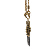 Mini Arrow Folding Knife Necklace – Gold Tone Pendant with Chain
