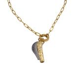 Load image into Gallery viewer, Mini Folding Knife Necklace – Gold Tone Curved Blade Pendant