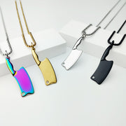 Mini Axe Keychain Necklace – Fake Pocket Knife Pendant, Lumberjack Gift, EDC Accessory