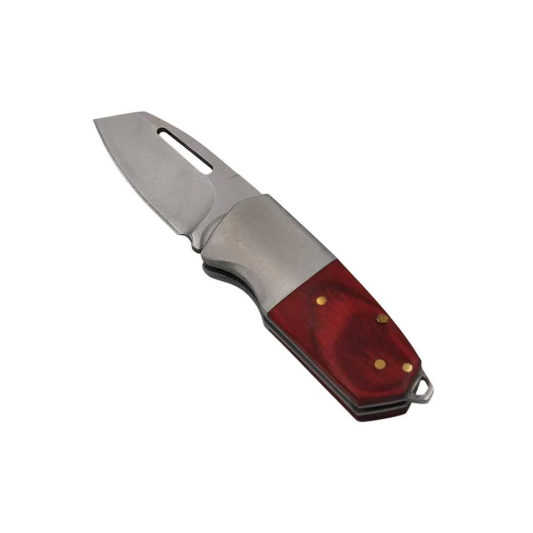 Mini Red Wood-Style Folding Pocket Knife – 2.25" Blade