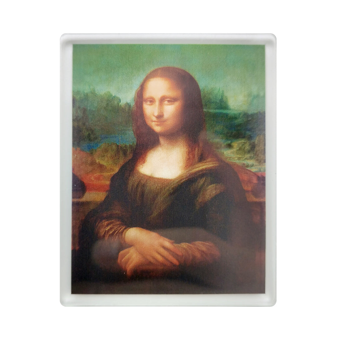 Mona Lisa Acrylic Magnet - Leonardo da Vinci Art Fridge Magnet & Museum Souvenir