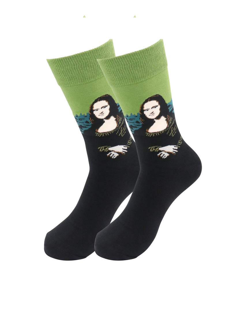 Mona Lisa by Leonardo da Vinci Art Socks - Comfy Cotton for Men & Women