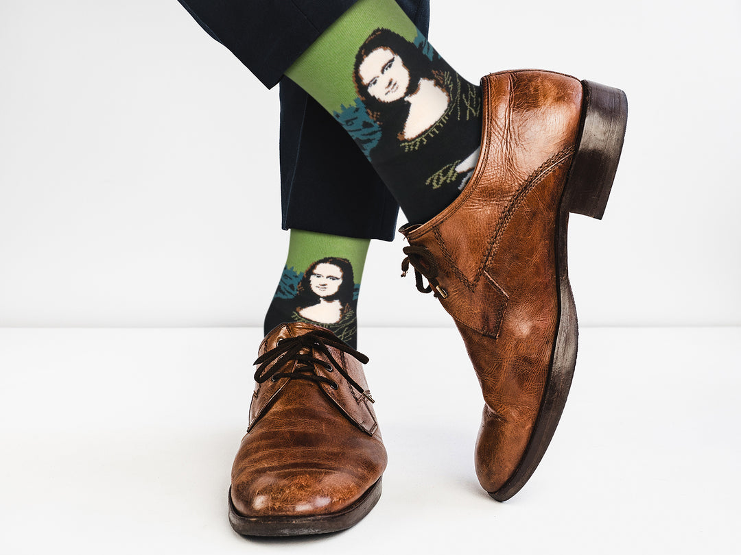 Mona Lisa by Leonardo da Vinci Art Socks - Comfy Cotton for Men & Women