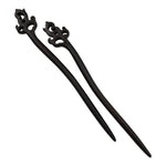 Load image into Gallery viewer, Sandalwood, Wood Hair Pin, Clip, Hair Sticks - Fire Set
