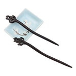 Load image into Gallery viewer, Sandalwood, Wood Hair Pin, Clip, Hair Sticks - Fire Set
