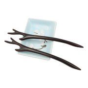 Natural Sandalwood Hair Sticks for Women - Set of 2 - Earth