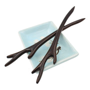 Natural Sandalwood Hair Sticks for Women - Set of 2 - Earth