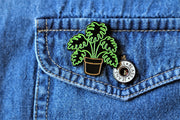 Neon Monstera - Glow-in-the-Dark Plant Enamel Pin