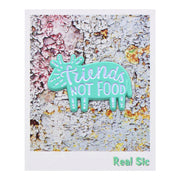 Friends Not Food Vegan Vegetarian Pride Pin