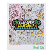 Surf Open California Neon Sign Enamel Pin - Glow-In-The-Dark Souvenir Pin