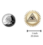 Load image into Gallery viewer, Real Sic Occult Pyramid &amp; Eye Enamel Pin Mason Pin - Masonic Lapel Pin