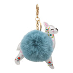 Load image into Gallery viewer, Fuzzy Alpaca Keychain - Cute Animal Faux Fur Fluffy Fuzzy Llama Pom Pom Keychain
