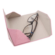 Pink Solid Color Glasses Case - Vegan Leather Magic Folding Hardcase