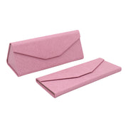 Pink Solid Color Glasses Case - Vegan Leather Magic Folding Hardcase