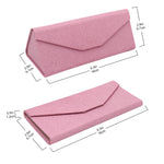 Load image into Gallery viewer, Pink Solid Color Glasses Case - Vegan Leather Magic Folding Hardcase