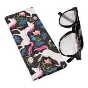 Unicorn Print Glasses Case - Vegan Leather Magic Folding Hardcase