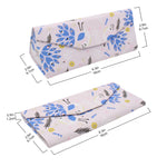 Load image into Gallery viewer, Peacock Print Glasses Case - Vegan Leather Magic Folding Hardcase
