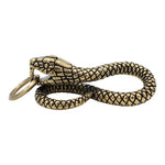 Load image into Gallery viewer, Infinity Snake Brass Keychain - Zodiac Animal Charm
