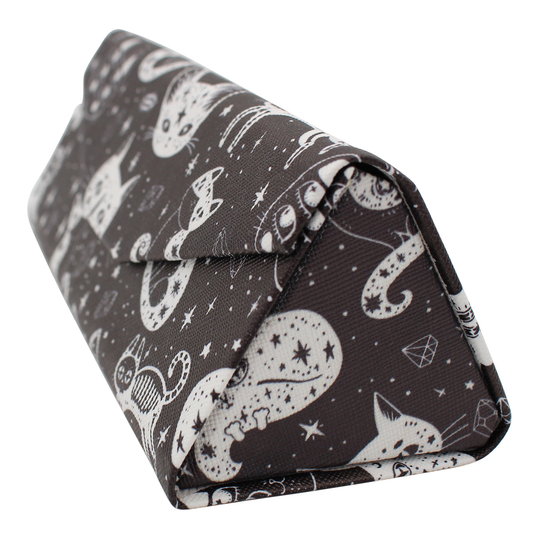 Witchy Cats Glasses Case  - Horror/Halloween - Vegan Leather