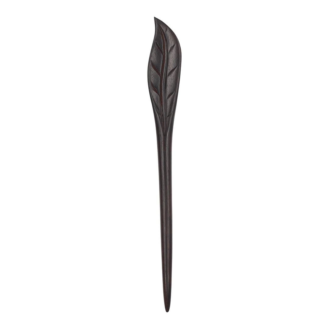 REAL SIC Natural Sandalwood Botanical Hair Sticks - Leaf