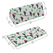 Cactus Print Print Glasses Case - Vegan Leather Magic Folding Hardcase