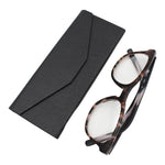 Load image into Gallery viewer, Black Solid Color Glasses Case - Vegan Leather Magic Folding Hardcase
