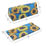 Load image into Gallery viewer, Sunflowers Print Glasses Case - Vegan Leather Magic Folding Hardcase