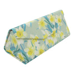 Load image into Gallery viewer, Daffodil Print Glasses Case - Vegan Leather Magic Folding Hardcase