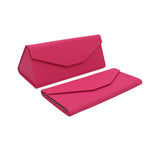Load image into Gallery viewer, Fuchsia Solid Color Glasses Case - Vegan Leather Magic Folding Hardcase