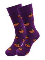 Load image into Gallery viewer, Witch&#39;s Pumpkin Halloween Socks - Comfy Cotton for Men &amp; Women
