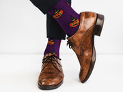 Witch's Pumpkin Halloween Socks - Comfy Cotton for Men & Women