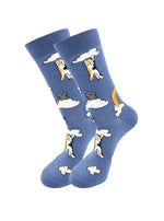 Load image into Gallery viewer, Cloud Rainbow Cats Socks - Comfy Cotton for Men &amp; Women
