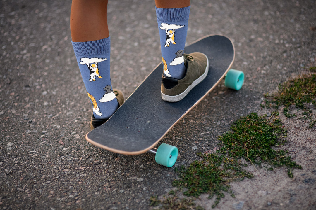 Cloud Rainbow Cats Socks - Comfy Cotton for Men & Women