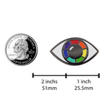 Load image into Gallery viewer, Queer Eye – Rainbow Eye Enamel Pin