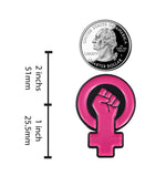Load image into Gallery viewer, Women&#39;s Power  - Raised Feminist Fist Protest Pride Enamel Pin