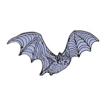 Load image into Gallery viewer, Bat Enamel Pin - Glow-in-The-Dark White Bat Lapel Pin