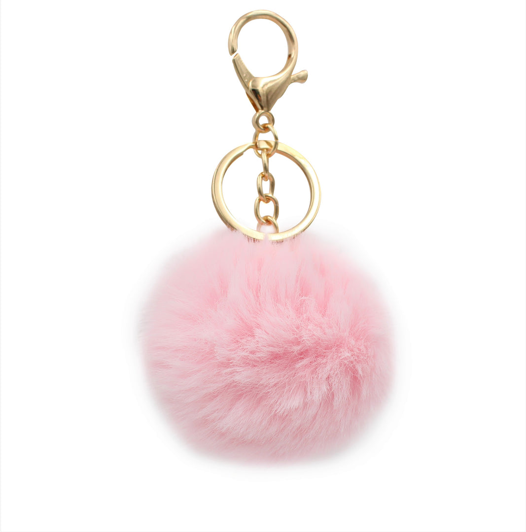 Nihaou Fashion Fox Faux-Fur Pom Pom Keychain