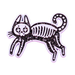 Load image into Gallery viewer, Skeleton Cat Enamel Pin - Black Cat Pin