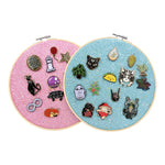Load image into Gallery viewer, Glitter Embroidery Hoop - Enamel Pin Display Wall Art (Not Include Pin)