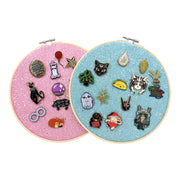 Glitter Embroidery Hoop - Enamel Pin Display Wall Art (Not Include Pin)